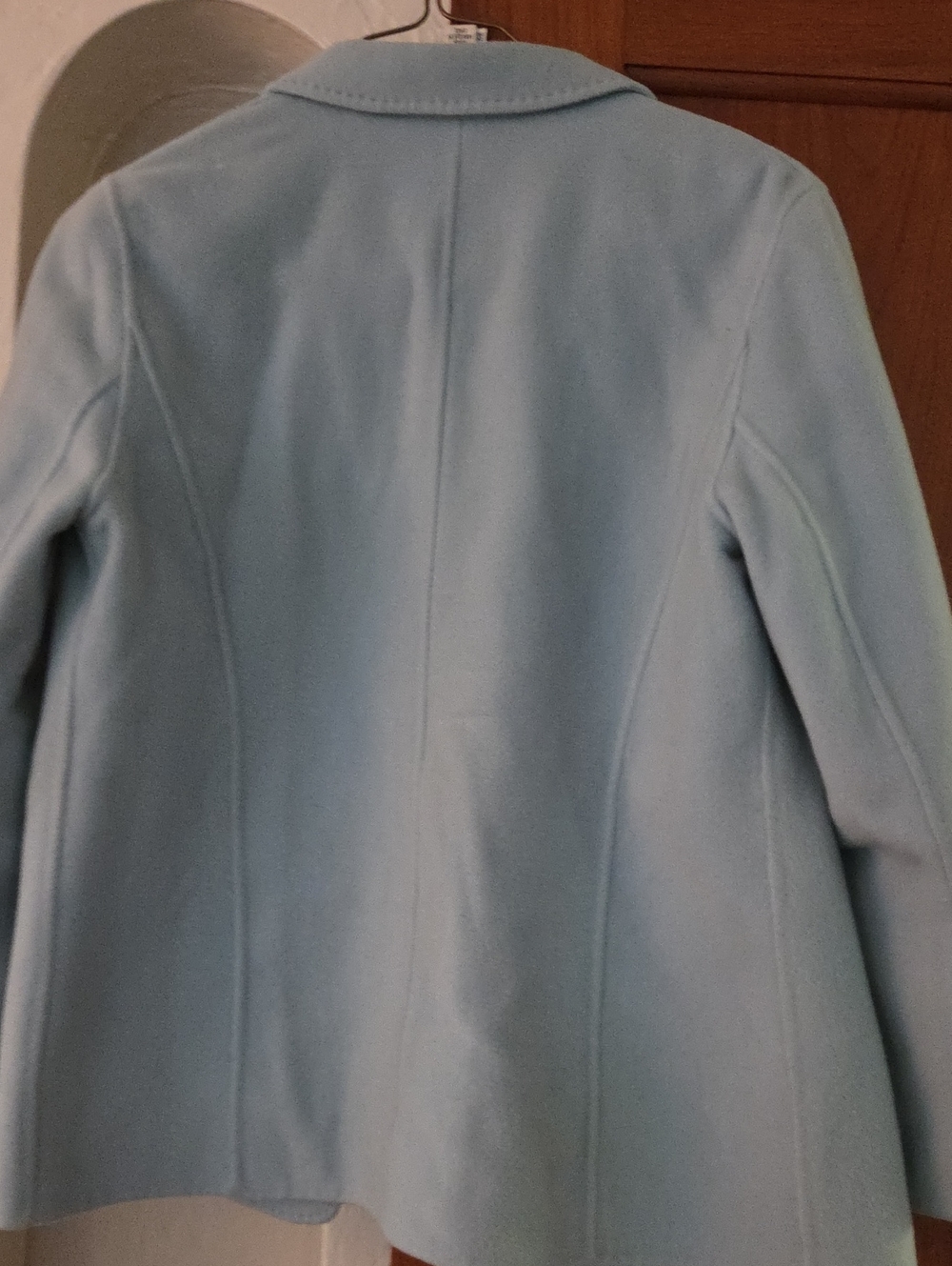 Talbots. Light Blue Women's Wool-Blend Button Jacket - Picture 3 of 3